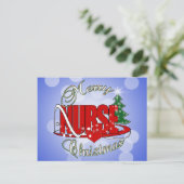 NURSE CHRISTMAS XMAS FEESTDAGENKAART (Staand voorkant)