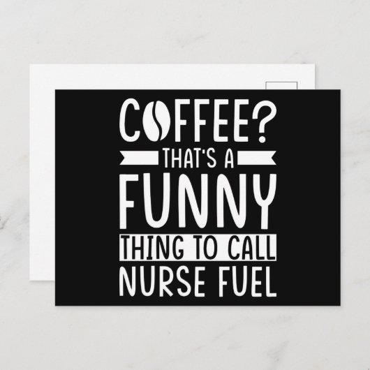 Nurse Coffee Gift Briefkaart (Voorkant / Achterkant)