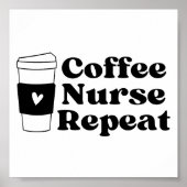 Nurse Coffee Lover Poster (Voorkant)