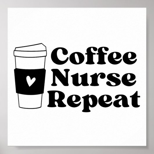 Nurse Coffee Lover Poster (Voorkant)