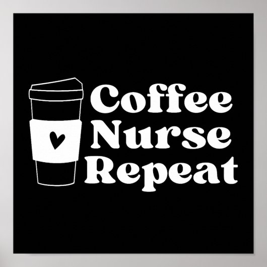 Nurse Coffee Lover Poster (Voorkant)
