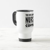 Nurse Coffee Lover Reisbeker (Voorkant links)