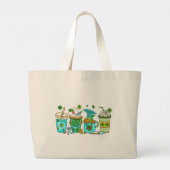 Nurse Coffee Lover St Patrick's Grote Tote Bag (Achterkant)