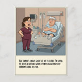 Nurse Confronts Grumpy Patient Get Well Briefkaart (Voorkant)