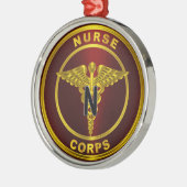Nurse Corps Christmas Metalen Ornament (Links)