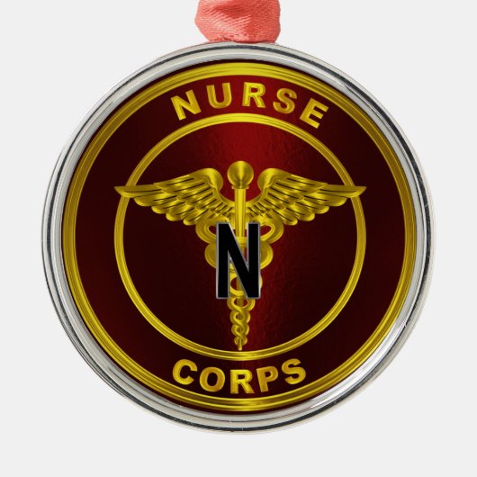 Nurse Corps Christmas Metalen Ornament (Voorkant)