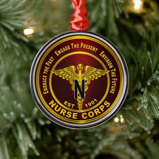 Nurse Corps Christmas Metalen Ornament (Boom)