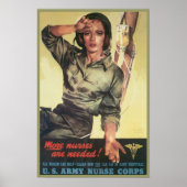 Nurse Corps Retro Poster (Voorkant)