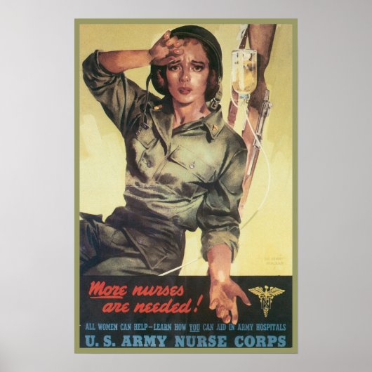 Nurse Corps Retro Poster (Voorkant)