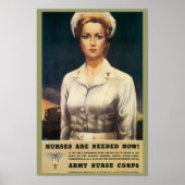 Nurse Corps Retro Poster (Voorkant)