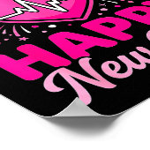 Nurse Crew Heartbeat Nye Countdown Party Year Happ Poster (Hoek)