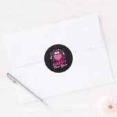 Nurse Crew Heartbeat Nye Countdown Party Year Happ Ronde Sticker (Envelop)