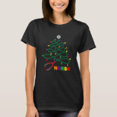 Nurse Crew: Stethoscope Tree kerstcadeau Schattige T-shirt (Voorkant)