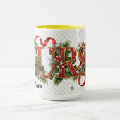 Nurse - Cute Festive Elegant Professionals Mug Mok (Midden)