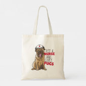 Nurse Cute Pug Puppy Tote Bag (Achterkant)