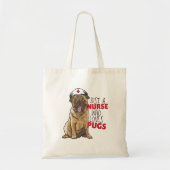 Nurse Cute Pug Puppy Tote Bag (Voorkant)
