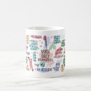 Nurse Daily Affirmations Motivatie koffie Koffiemok