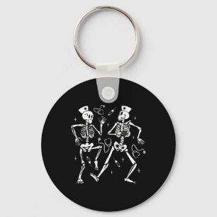 Nurse Dancing Skeleton Halloween Skeleton Kostuum Sleutelhanger