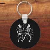 Nurse Dancing Skeleton Halloween Skeleton Kostuum Sleutelhanger (Voorkant)