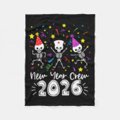 Nurse Dancing Skeleton New Year Crew 2026 Funny Er Fleece Deken (Voorkant)