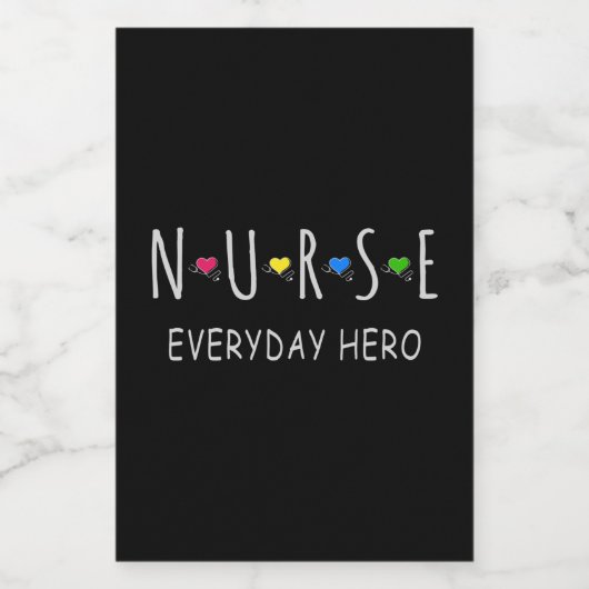 Nurse Day Hero Voedselcontainer Etiket (Enkel label)