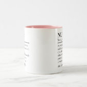 Nurse Definition Mug Personalized Gift for Nurses Tweekleurige Koffiemok (Center)