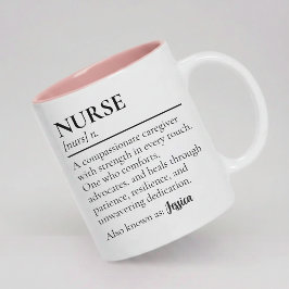 Nurse Definition Mug Personalized Gift for Nurses Tweekleurige Koffiemok