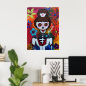 NURSE DIA DE LOS MUERTOS POSTER (Thuiskantoor)