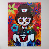 NURSE DIA DE LOS MUERTOS POSTER (Voorkant)