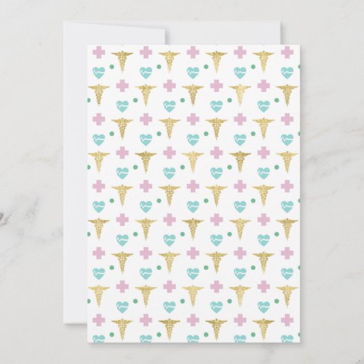 Nurse Doctor Afstuderen Uitnodiging Roze LPN RN (Achterkant)