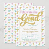 Nurse Doctor Afstuderen Uitnodiging Roze LPN RN (Voorkant / Achterkant)