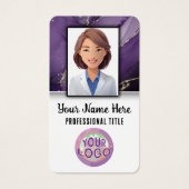 Nurse Doctor Healthcare Professional Elegant Logo Visitekaartje (Voorkant)
