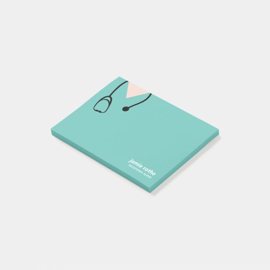 Nurse Doctor Hospital Scrubs Post-it® Notes (Schuin)