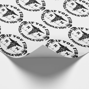 Nurse Doctor Humor PADDLE YOU Defib Cadeaupapier