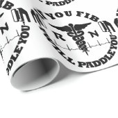 Nurse Doctor Humor PADDLE YOU Defib Cadeaupapier (Rol Hoek)