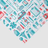 Nurse Doctor Personeel Medische apparatuur Patroon Tissuepapier (Detail)