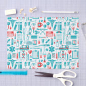 Nurse Doctor Personeel Medische apparatuur Patroon Tissuepapier (Craft)