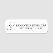 Nurse Doctor Stethoscoop Medical RN Naamplaatje (Voorkant)