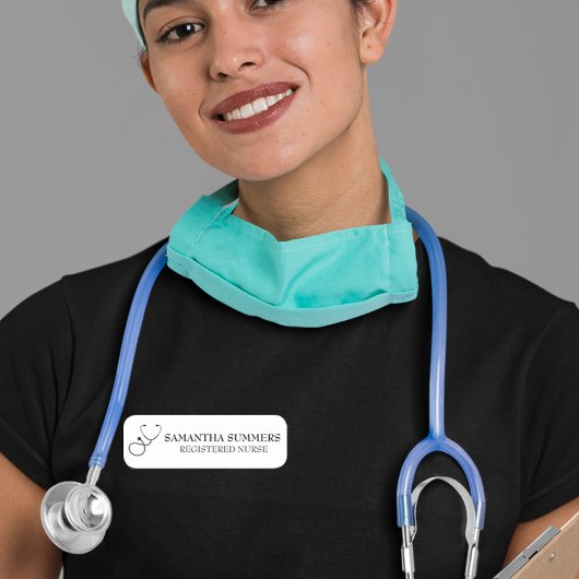 Nurse Doctor Stethoscoop Medical RN Naamplaatje