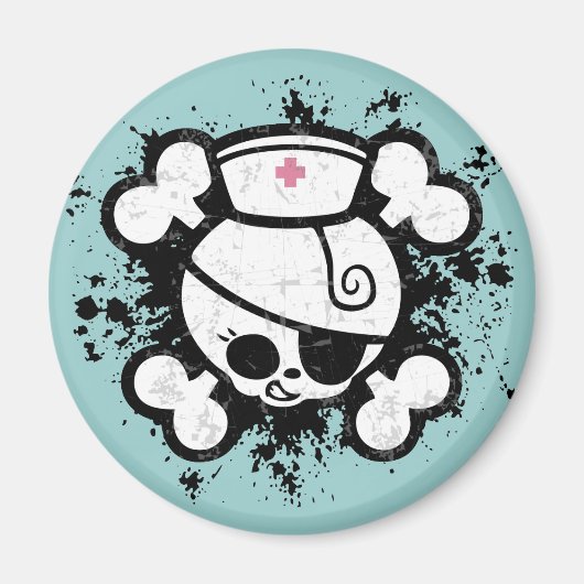 Nurse dolly Splat Magneet (Voorkant)