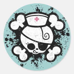 Nurse dolly Splat Ronde Sticker