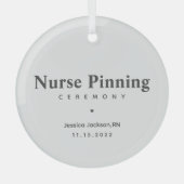 Nurse draaiende ceremonie Modern Simple Custom RN Glas Ornament (Voorkant)