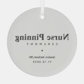 Nurse draaiende ceremonie Modern Simple Custom RN Glas Ornament (Achterkant)