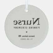 Nurse draaiende ceremonie Modern Simple Glas Ornament (Achterkant)