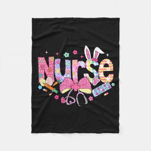 Nurse Easter Day Cute Coquette Stethoscope Nursing Fleece Deken (Voorkant)