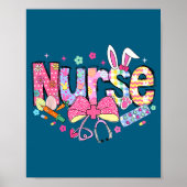 Nurse Easter Day Cute Coquette Stethoscope Nursing Poster (Voorkant)