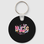 Nurse Easter Day Cute Coquette Stethoscope Nursing Sleutelhanger (Voorkant)