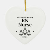 Nurse Eerste Kerstverpleegkundige Keramisch Ornament (Voorkant)