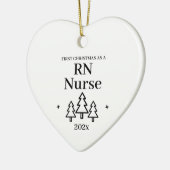 Nurse Eerste Kerstverpleegkundige Keramisch Ornament (Links)