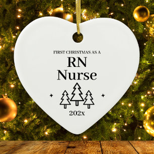 Nurse Eerste Kerstverpleegkundige Keramisch Ornament
